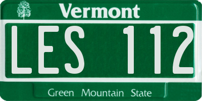 VT license plate LES112