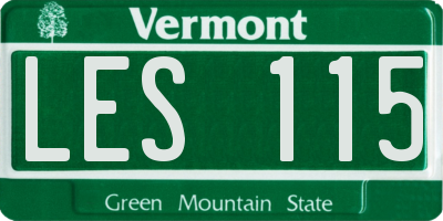 VT license plate LES115