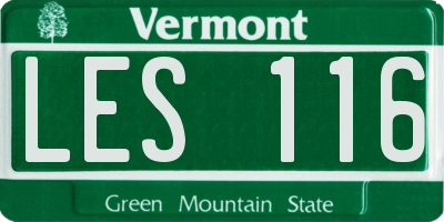 VT license plate LES116