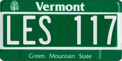 VT license plate LES117