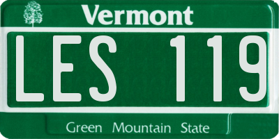VT license plate LES119