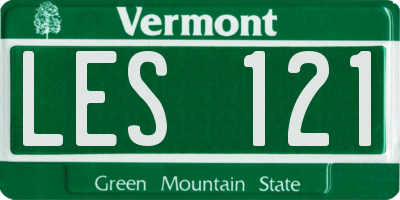VT license plate LES121