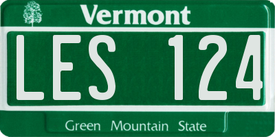 VT license plate LES124