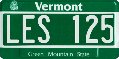 VT license plate LES125