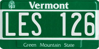 VT license plate LES126