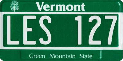 VT license plate LES127