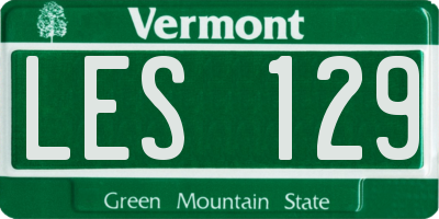 VT license plate LES129