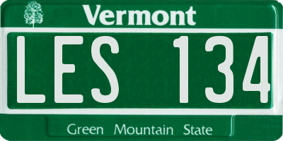 VT license plate LES134