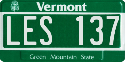 VT license plate LES137