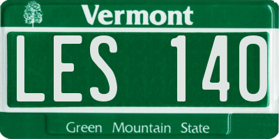 VT license plate LES140