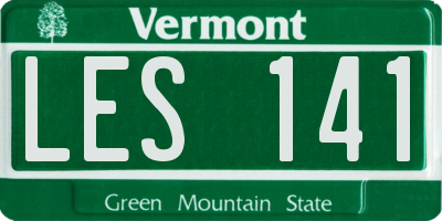 VT license plate LES141