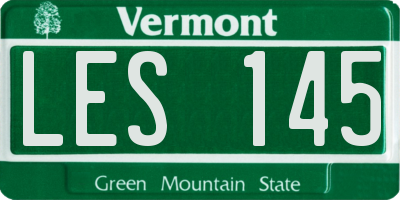 VT license plate LES145