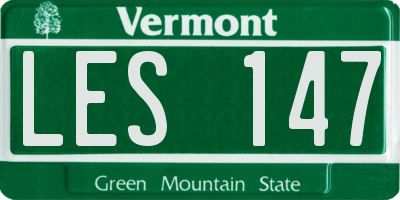 VT license plate LES147