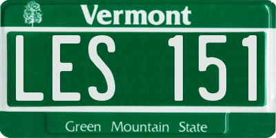 VT license plate LES151