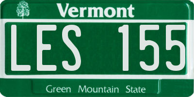 VT license plate LES155