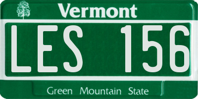 VT license plate LES156