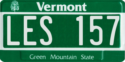 VT license plate LES157