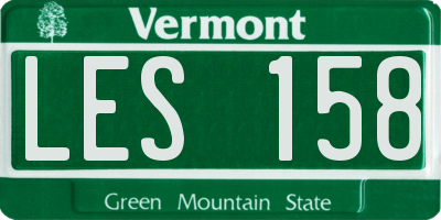 VT license plate LES158
