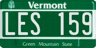 VT license plate LES159