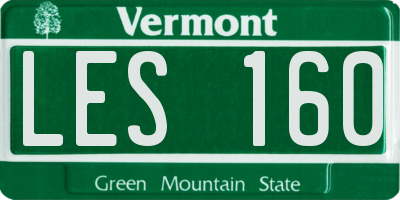 VT license plate LES160