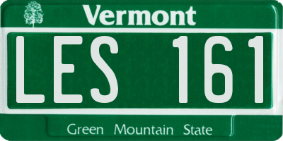 VT license plate LES161