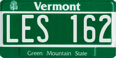 VT license plate LES162