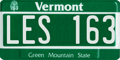 VT license plate LES163