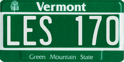 VT license plate LES170