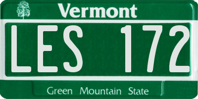 VT license plate LES172