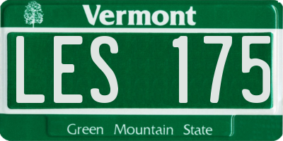 VT license plate LES175