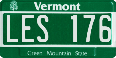 VT license plate LES176