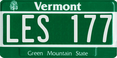 VT license plate LES177