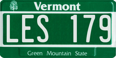 VT license plate LES179