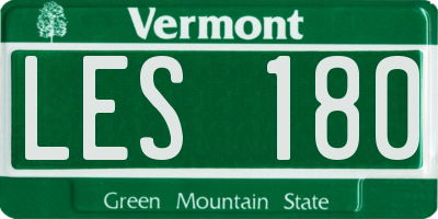 VT license plate LES180