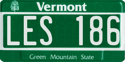 VT license plate LES186