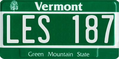 VT license plate LES187