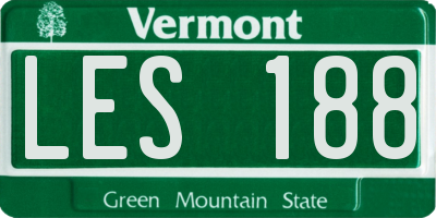 VT license plate LES188