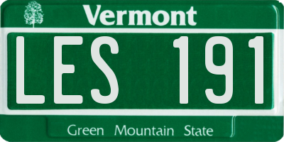 VT license plate LES191