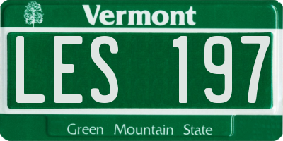 VT license plate LES197