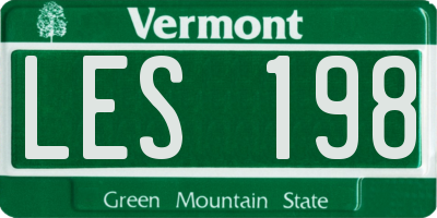 VT license plate LES198