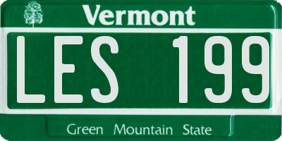 VT license plate LES199
