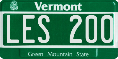 VT license plate LES200