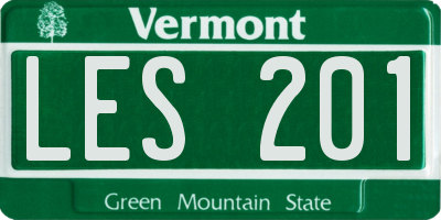 VT license plate LES201