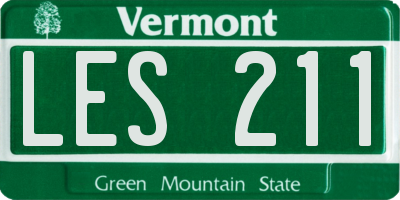VT license plate LES211