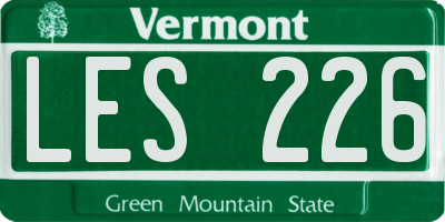 VT license plate LES226