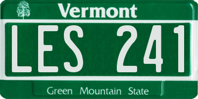 VT license plate LES241
