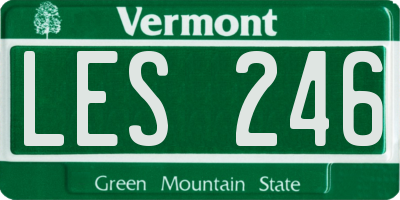 VT license plate LES246