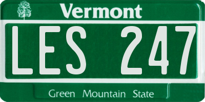 VT license plate LES247
