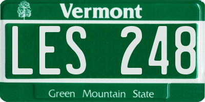 VT license plate LES248