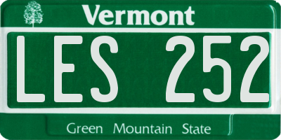 VT license plate LES252